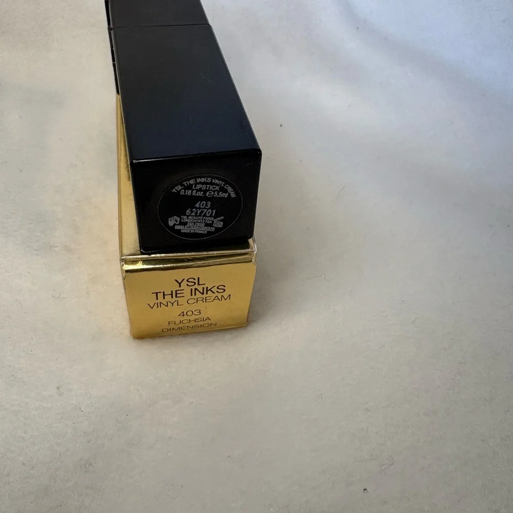 YSL Saint Laurent The Inks Vinyl Cream High Shine Lip Stain Shade 403 New In Box - Picture 4 of 4